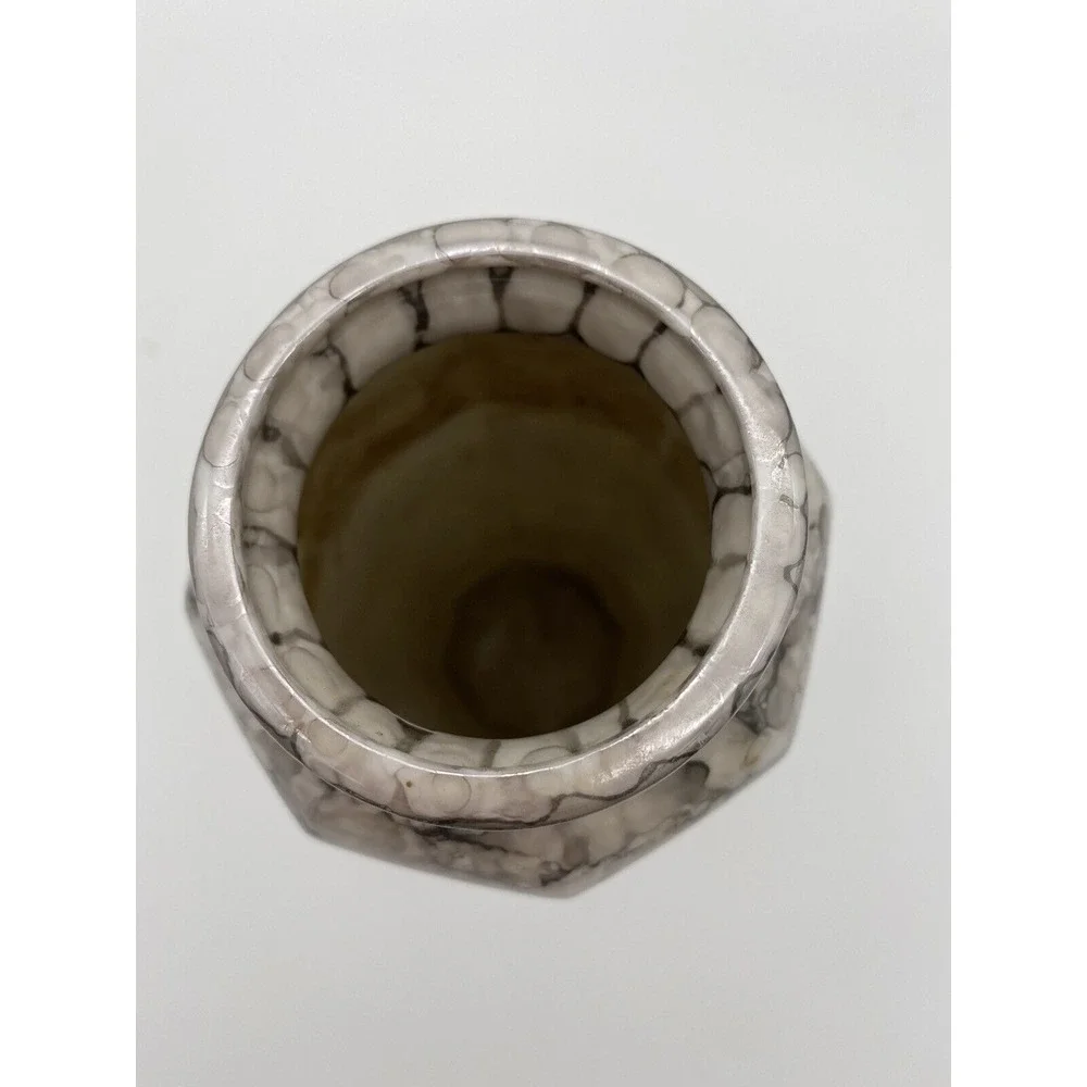Vintage Shades‎ Of Gray Marbled Opalescents Vase 8